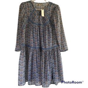 Holding Horses Floral Betony Peasant Swing Dress
